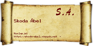 Skoda Ábel névjegykártya