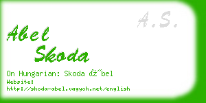 abel skoda business card